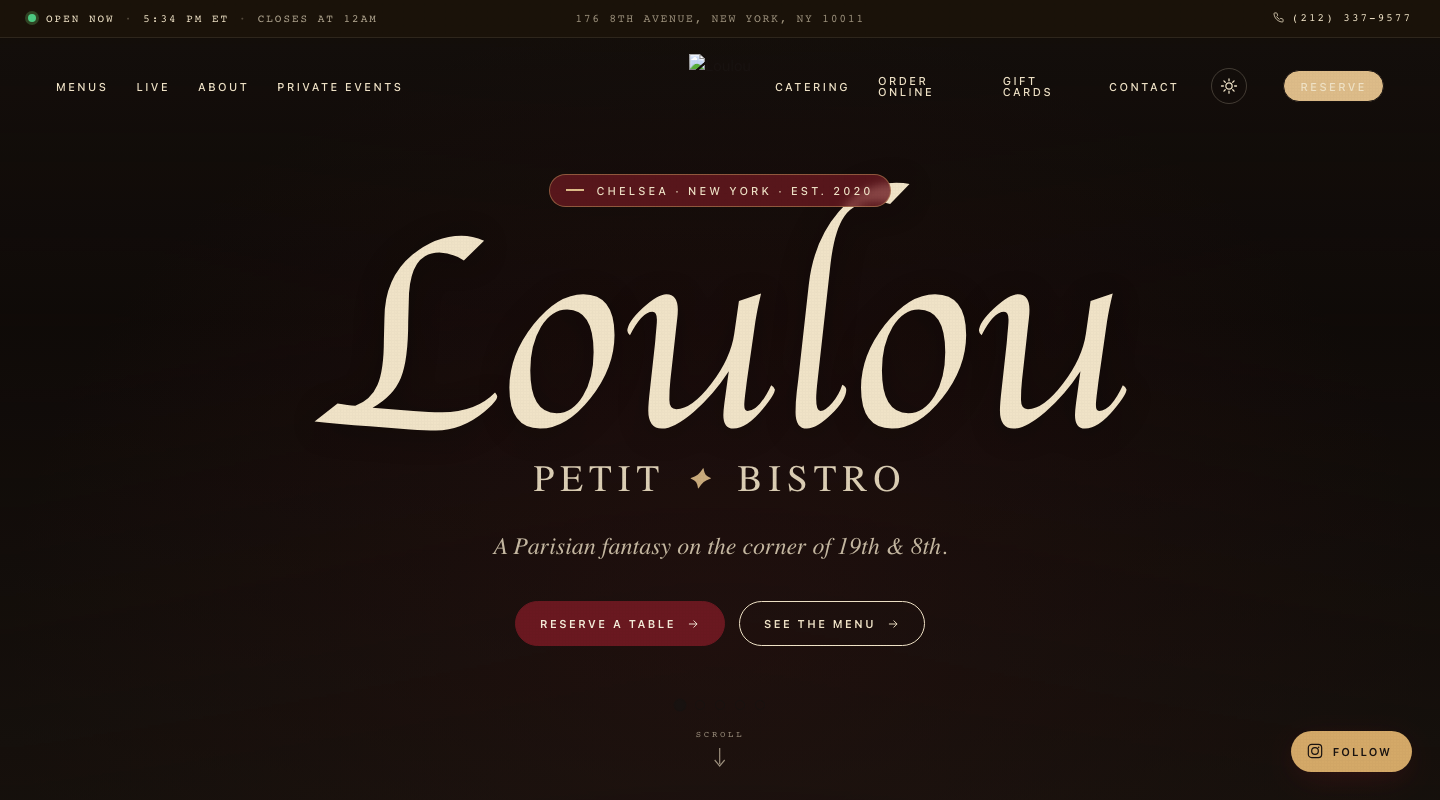 LOULOU Petit Bistro dining space