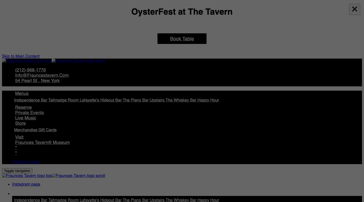Fraunces Tavern dining space