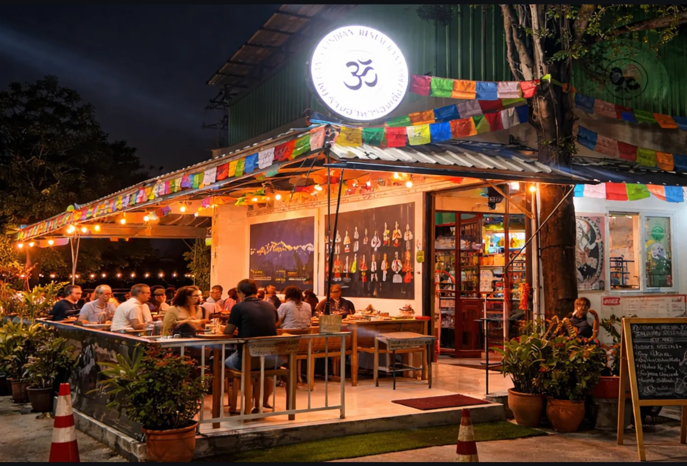 Om Ganesh Indian Restaurant — Bangkok (Sukhumvit 50) dining space