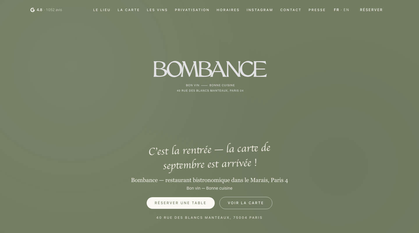 Bombance dining space