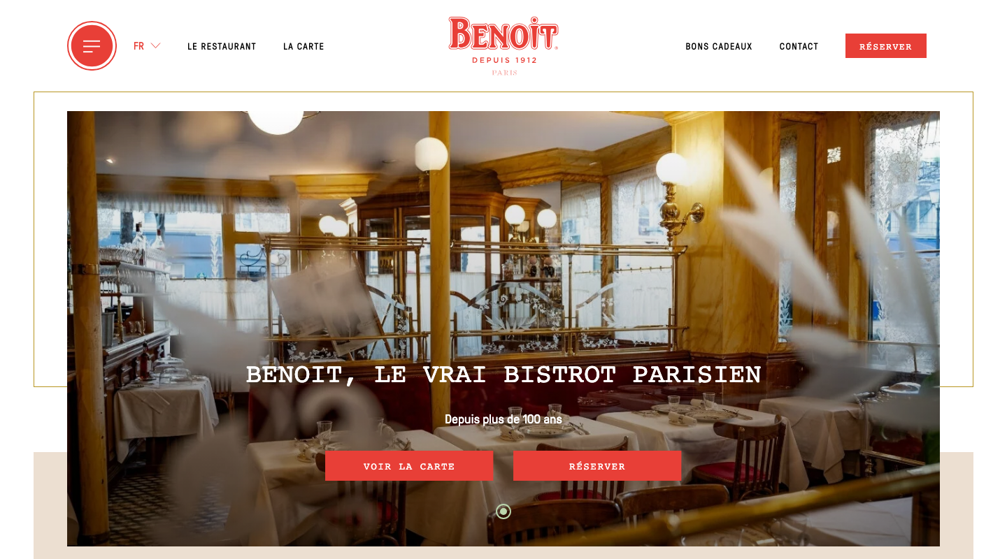 Benoit Paris dining space